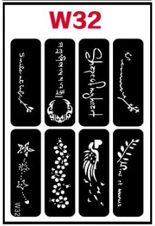 Waterproof Reusable Skeleton Tattoo Stencil Set