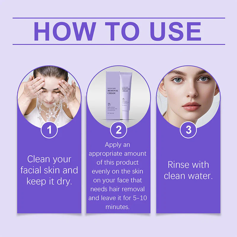 Painless Facial Hair Removal Cream